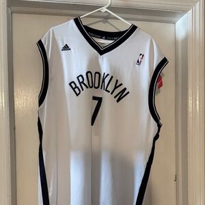 Adidas White and Black Brooklyn Jersey